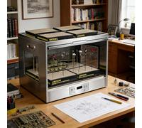 Airbrush Spray Booth with Adjustable Temperature Timer, 0.5~24h Timer, 25°C~50°C Adjustable Temperature, Ventilation Function for Painting and DIY Crafts