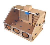 Airbrush Spray Booth with Exhaust Fan and LED Light for Model Art Craft Painting, Portable Paint Station with Filters