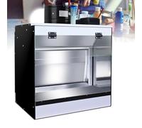 Airbrush Spray Booth with Fans and LED Lights, Portable Craft Table for Painting, Ideal for Model, Cake, and T-Shirt Decoration, 40x50x40cm