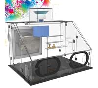 Airbrush Spray Booth with LED Light, Sealed Cabinet for Painting Models, Artworks, Crafts, and Cakes