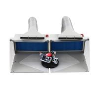 Airbrush Spray Booth with LED Lights 1200LM, Portable Painting Booth Double-Position, Air Brush Booth Air Speed 4m/13.12ft/s for Model and Craft Painting