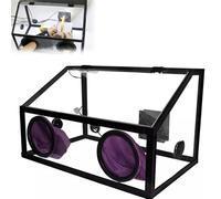 Airbrush Spray Booth with LED Lights and Fans, Fully Enclosed Acrylic Design for Engraving, Cutting, Drilling, and Polishing