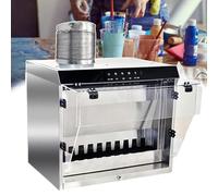 Airbrush Spray Booth with Water Curtain & Extractor Filter, Gesture/Touch Control & LED Lighting, Easy Setup for Efficient Painting
