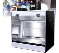 Airbrush Spray Booth with Water Curtain & Fan Extraction System for Painting Crafts, T-Shirt Design, Tabletop Use (50x50x40cm)