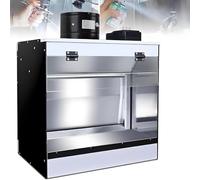 Airbrush Spray Booth with Waterfall Exhaust System, LED Lighting, Craft Painting Station for Models