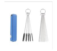 Airbrush & Spray Gun Nozzle Cleaning Kit, Precision Needle and Brush Tool Set for Unclogging Thin Tubes, Nozzles and Equipment Parts, Auto Repair Maintenance(SET-A)