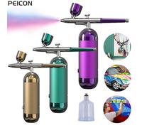 Airbrush with Compressor Airbrush Spray Gun for Painting Modeling Crafts Nail Art Wireless Portable Air Brush Painting Spray Gun Gold