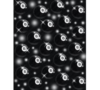 Airbrush Y2K Backdrop - Magic 8 Ball Dice Black - Early 2000s Glamour Shots, Professional Photography Background, Old School, Lowrider Birthday Banner Photo Studio XL 5 ft x 6.5 ft - 90s Style