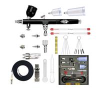Airbrushing Kits Airbrushing with 4Pcs Nozzle Set 0.2/.3/.5mm Double Action Gravitational Feed Air Brush for Art Multifunctional Handheld Kit
