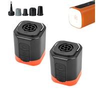 Airburst Pro - Compact Electric Pump with Vacuum & LED Light (Ultra-Fast Inflation & Deflation, 2600mah Battery, 0.32 Pounds, For Air Loungers, Sleeping Pads, Vacuum Bags & More) (Black 2PCS)