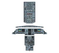 Airbus A320neo Poster Wall Art Airplane Cockpit, Air Plane Cockpit High Detail Instruments Airplane Controls Photo Poster for Aircraft Enthusiasts, Teaching, Decoration - 55.5×39.4 In