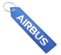 Airbus Family Aerospace European Aircraft Design Manufacturer Air Airplane Airline Flight Keychain Key Tag Chain Fob Ring, Mixed, 5.1 x 1.2 inches
