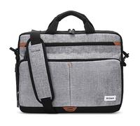 AirCase C30 Laptop Bag Messenger Bag Case for 13-Inch/ 14 Inch/ 15.6 Inch Laptop MacBook | Water Resistant Compartments, Multi-Pockets Fits All iPad/Tab for Office, Men, Women (Grey), Slate Grey