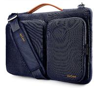 AirCase Office Sling Messenger Bag fits Upto 15.6" Laptop/MacBook, Detachable Shoulder Strap, Water Resistant, Shockproof, Carry Handle with Spacious Pockets, for Men & Women, Blue