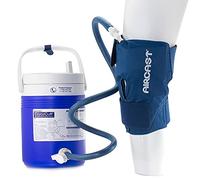 Aircast-12233 Cryo/Cuff System, Combines Focused Compression with Cold Therapy to Provide Optimal Control of Swelling to Minimze Hemathrosis, Edema and Pain, Complete System with Medium Knee Cuff,Blue