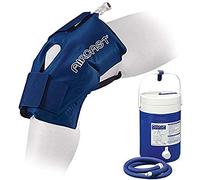 AIRCAST Cryo Cuff Cold Therapy Knee Solution - Blue - Large, Non Motorized, Gravity-fed System, 1count
