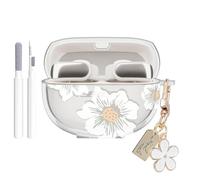 Aircawin for Bose Ultra Open Earbuds Case Clear,Cute Camellia Design-Clear