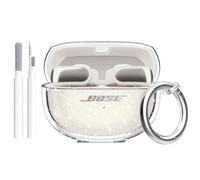 Aircawin for Bose Ultra Open Earbuds Case Glitter,Cute Sparkle Bling for Bose Ultra Open Case Cover 2024,Soft TPU Cover for Bose Open Ear Earbuds Accessories with Carabiner and Cleaning Pen-Glitter