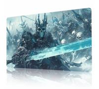 AIRCBC MTG Playmat 24" x 14" Stitched Edges and Smooth Rubber Surface Battle Board Game Mat with Free Storage Bag - Compatible with Magic the Gathering Playmat - Play MTG, YuGiOh, TCG (Skeleton Army)