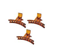 Airclip Big-Size Hair Clips For Women Multi Color Imported Rubber Acrylic Material Stone Butterfly (Pack of 3 Pc, Multi Colour) | Hair Clutchers (Shell)