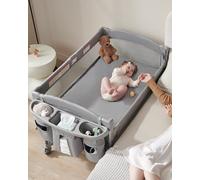 AirClub Baby 4 in 1 Bassinet Bedside Sleeper, Baby Bedside Crib Sleeper, Playard, Portable Diaper Changing Table, Baby Bassinet for Newborn Baby