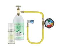 AirconTopup DIY Regas Car Aircon R134a Compatible Leak Sealer x1 Sanitiser x1 with Filler Kit