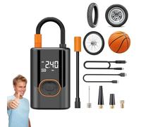 Aircore S1 Smart Portable Tire Inflator, 150 Psi Electric Bike Pump,Cordless Tyre Inflator Rechargeable with Digital Display,Tyre Inflator Air Compressor for Car,Bike,Motorbike,Ball (Wired+Wireless)