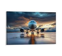 Aircraft 3D Canvas Wall Art The Picture Airplane Wall Print Paintings Wall Decor for Living Room Bedroom Office Kitchen Ready To Hang 20x30inch(50x75cm)
