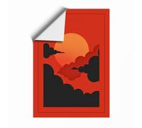 Aircraft Against the Sun Retro Unframed Wall Art Print A4 (29.7×21cm), Wall Decor for Living Room, Bedroom, Office & Home, Art Gift