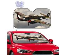 Aircraft Airplane Windshield Sun Shade for Car Personalized Window Sunshades Foldable Sun Heat Uv Rays Visor Protector to Keep Your Vehicle Cool for Universal Cars SUV Truck 55x29.9 Inch