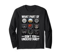 Aircraft Aviation Airline Airplane Pilot Instruments Aviator Long Sleeve T-Shirt