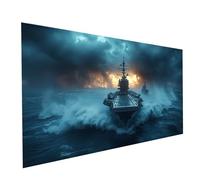 Aircraft Carrier Diamond Painting kit with Diamond Art Accessories, DIY Round Rhinestones Mosaic Crystal Art Paint by Numbers, Canvas Painting for Wall Artwork Living Room Decor 64x32in War Model12895