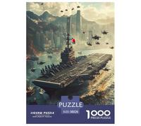 Aircraft Carrier Jigsaw Puzzles Puzzles for Adults Kids. 1000 Piece Great Gifts Challenge Toy Educational Game Home Decoration for Adults& Kids Age 14 Years Up 38x26cm/1000pcs