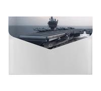 Aircraft Carrier Plastic Envelopes Plastic Folders Poly Envelopes with Snap Closure Reusable File Bags for Home Work Office Supplies Organization Storage A4 Size