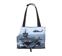 Aircraft Carrier Printed Pet Shoulder Bag Lightweight Breathable Travel Pet Bag 26 * 34cm Weekend Pet Travel Set
