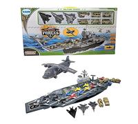 Aircraft Carrier Toy Army Men with Cargo Plane Warplanes Fighter Jets Military Vehicles