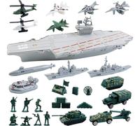 Aircraft Carrier Toy with Scale Model Warplanes Warships Military Vehicles Battleship