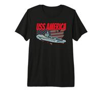 Aircraft Carrier USS America CV-66 for Grandpa Dad Son Premium T-Shirt