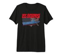 Aircraft Carrier USS Enterprise CV-6 Veteran Grandpa Dad Son Premium T-Shirt