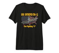 Aircraft Carrier USS Intrepid CVA-11 Veterans Day Father Day Premium T-Shirt