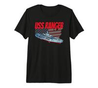 Aircraft Carrier USS Ranger CV-61 for Grandpa Dad Son Premium T-Shirt