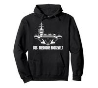 Aircraft Carrier USS Theodore Roosevelt Veteran Dad Grandpa Pullover Hoodie