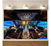 Aircraft cockpit interior sky flying background pilot birthday party decorated portrait photography studio props banner