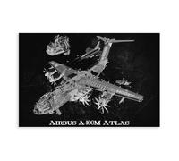 Aircraft Cutaway Airbus A400M Atlas Canvas Poster Wall Art Decor Print Picture Paintings for Living Room Bedroom Decoration Unframe-style 12x18inch(30x45cm)