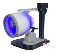 Aircraft Engine Desktop Fan USB Powered LED Light(red light) | Two-speed settings, gentle breeze or strong flow, tactile control, quiet operation, personalized cooling