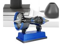 Aircraft Engine Model | Airplane Engine Decor - Simulation Aircraft Working Model | Realistic Mechanical Construction Toy | Desktop Ornament for Study Room Dormitory Living