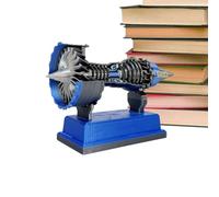 Aircraft Engine Model - Science Education Ornament, Construction Toy | Collectable Aircraft Engine Decoration, School House Accessory, Desktop Display for Girls Teens Adults Boys, Engineering