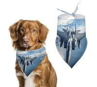 Aircraft Fighter Jet F-15 Ea-gles Flying Dog Bandana Adjustable Pet Scarf Bib Cute Triangle Handkerchief for Dogs Cats Gifts