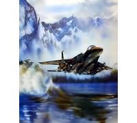 Aircraft Fighter Jet F15 Eagle Flying Aviation Colorful Artwork Unique Birthday Present Educational Gift Home Decor Puzzle Entertainment Toys Intellectual Game_300pcs