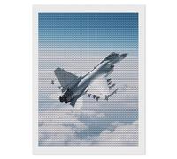 Aircraft Fighter Jets 5D DIY Diamond Art Kits for Adults Diamond Paintings Kits for Beginners with Complete Tools Paint by Diamonds Dot Full Drill Round Art Crafts,Home Wall Art Decor 12"x16"
